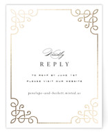 Intertwined Foil-Pressed RSVP Online Enclosure Cards
