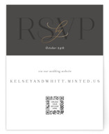 Over Monogram Foil-Pressed RSVP Online Enclosure Cards
