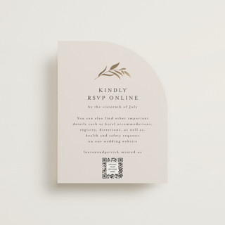 Natural Monogram Foil-Pressed RSVP Online Enclosure Cards