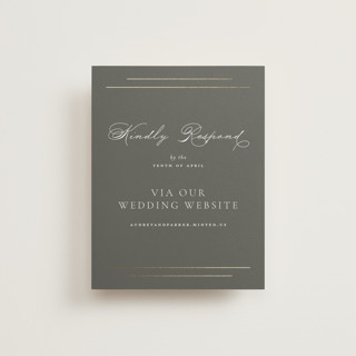 Audrey Foil-Pressed RSVP Online Enclosure Cards