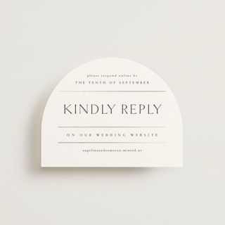 sophisticate Foil-Pressed RSVP Online Enclosure Cards