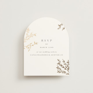 Swoon Foil-Pressed RSVP Online Enclosure Cards
