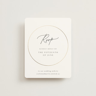 Encircled Love Foil-Pressed RSVP Online Enclosure Cards