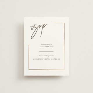 Balanced Foil-Pressed RSVP Online Enclosure Cards