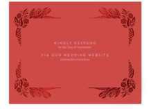 Fiery Foil-Pressed RSVP Online Enclosure Cards
