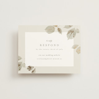Sonnet Foil-Pressed RSVP Online Enclosure Cards