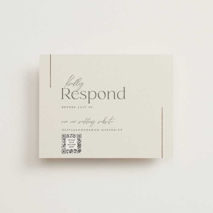 Simple Lines FoilPressed RSVP Online Enclosure Cards by Michelle