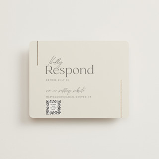 Simple Lines Foil-Pressed RSVP Online Enclosure Cards