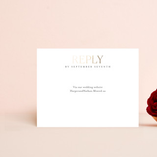 Fantasia Foil-Pressed RSVP Online Enclosure Cards