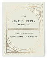 deco arch Foil-Pressed RSVP Online Enclosure Cards