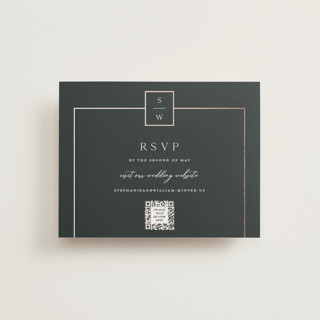 Elegant Station Foil-Pressed RSVP Online Enclosure Cards