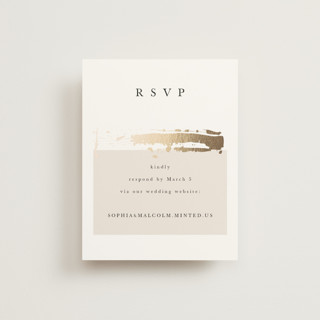 Modern Serene Foil-Pressed RSVP Online Enclosure Cards