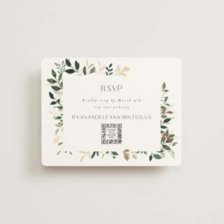 Garden Serenity Foil-Pressed RSVP Online Enclosure Cards