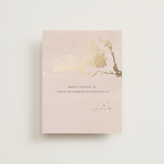 Mountain Foil-Pressed RSVP Online Enclosure Cards