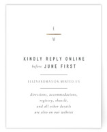 Minimal Monogram Foil-Pressed RSVP Online Enclosure Cards