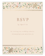 Esther's garden Foil-Pressed RSVP Online Enclosure Cards