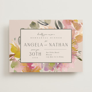 Bouquet Rehearsal Dinner Invitations