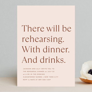 There Will Be a Party Rehearsal Dinner Invitations