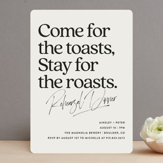 Stay for Cake Rehearsal Dinner Invitations
