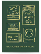 Matchbooks Rehearsal Dinner Invitations