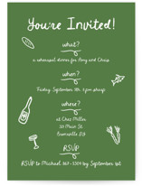 First Course Party Rehearsal Dinner Invitations