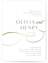 Forever And Foil-Pressed Rehearsal Dinner Invitations