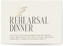 Chic Celebration Foil-Pressed Rehearsal Dinner Invitations