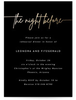 Lilt Foil-Pressed Rehearsal Dinner Invitations