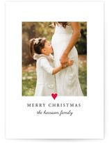 With a Heart: Foil Framed Photo Christmas Photo Cards