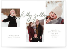 Holly Jolly Handwritten Christmas Photo Cards