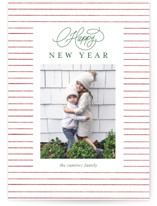 pencil stripes Christmas Photo Cards