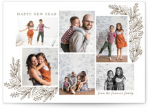 elegant holiday greenery Christmas Photo Cards