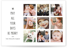Be Merry Starred Christmas Photo Cards