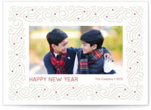 Soft Arabesque Christmas Photo Cards