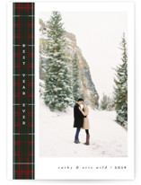 wintry tartan Christmas Photo Cards