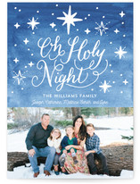 Holy Star Night Christmas Photo Cards