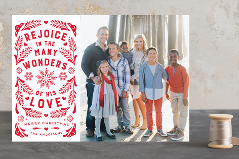 festive picado Christmas Photo Cards