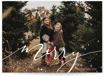 Merry Hand-lettering Christmas Photo Cards