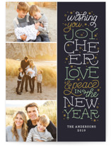 Joyful Lettering Christmas Photo Cards