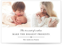tiny wishes, big presents Christmas Photo Cards