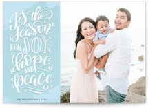 Joy Hope and Peace Christmas Photo Cards