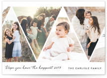 Triangles New Year Photo Cards
