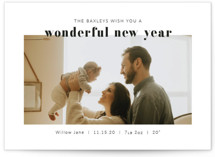 Simply Wonderful New Year Photo Cards