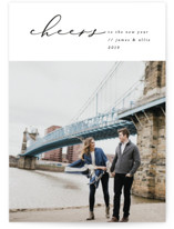 Single Line New Year Photo Cards