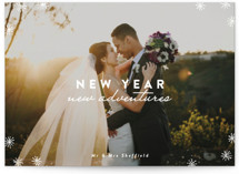 fireworks of love New Year Photo Cards