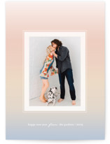 Modern Sunset New Year Photo Cards