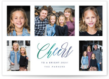 Bright Five New Year Photo Cards