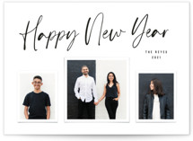 Buoyant Script New Year Photo Cards