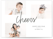cheers trio New Year Photo Cards