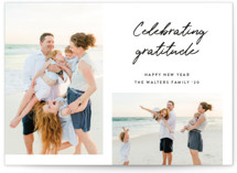 Celebrating Gratitude New Year Photo Cards